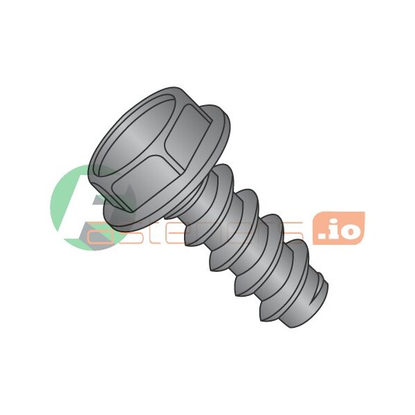 Newport Fasteners Thread Cutting Screw, #14 x 1/2 in, Black Oxide Steel Hex Head Hex Drive, 3000 PK 215291 - main